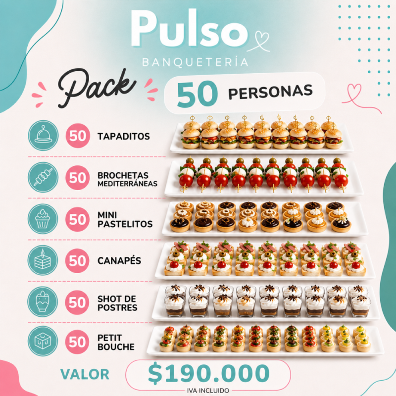 Pack picoteo 50 personas