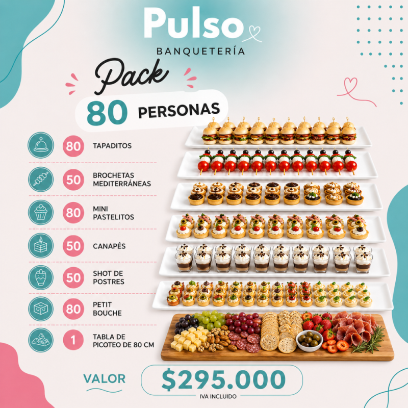 Pack picoteo 80 personas